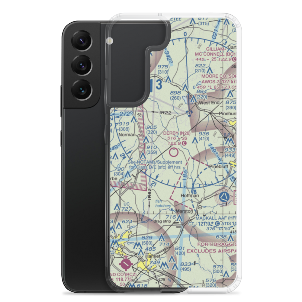 Derby Aerodrome (N26) VFR Sectional Samsung Case Samsung Galaxy S22 Plus model shown