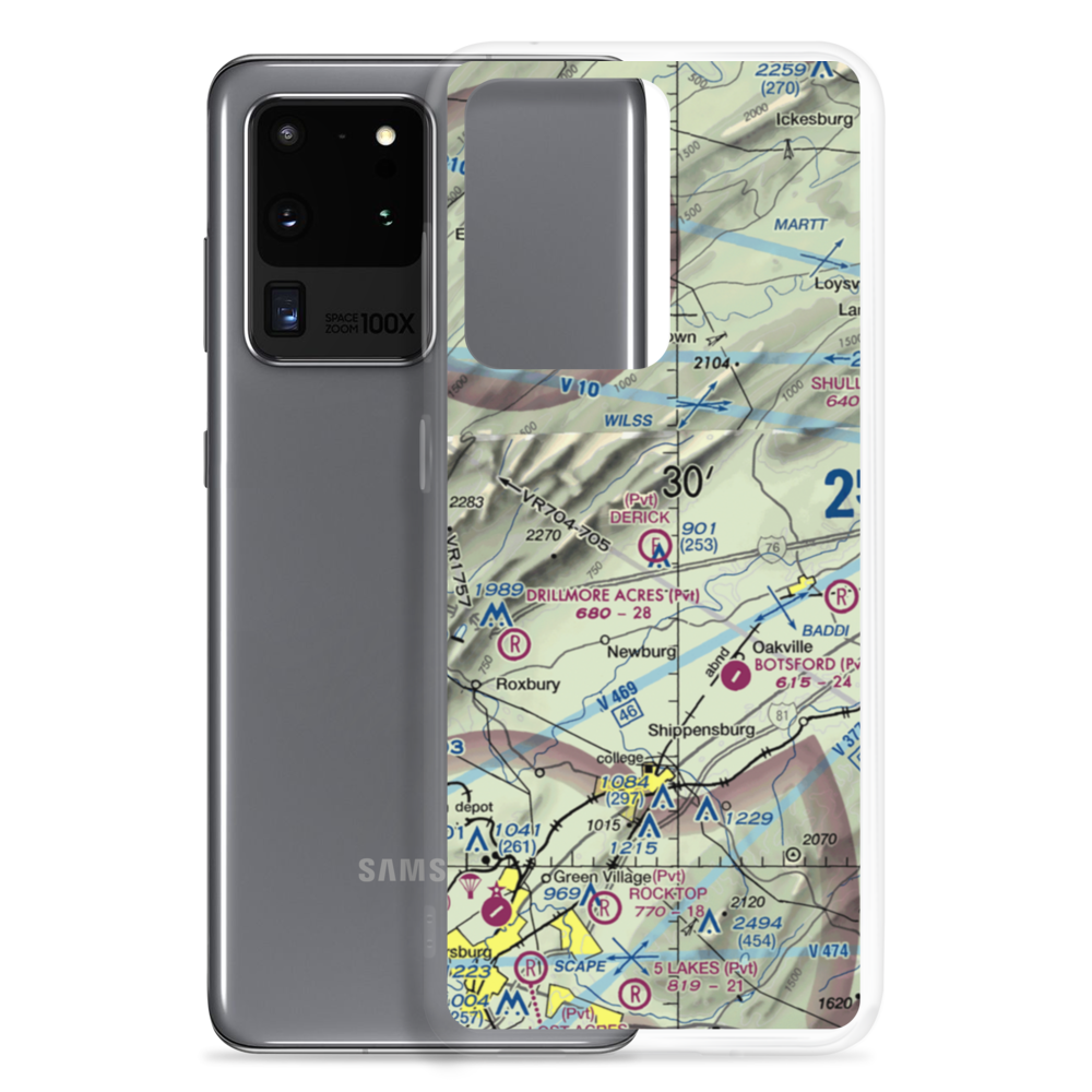 Derick Ultralight Flightpark (PA07) VFR Sectional Samsung Case Samsung Galaxy S20 Ultra model shown