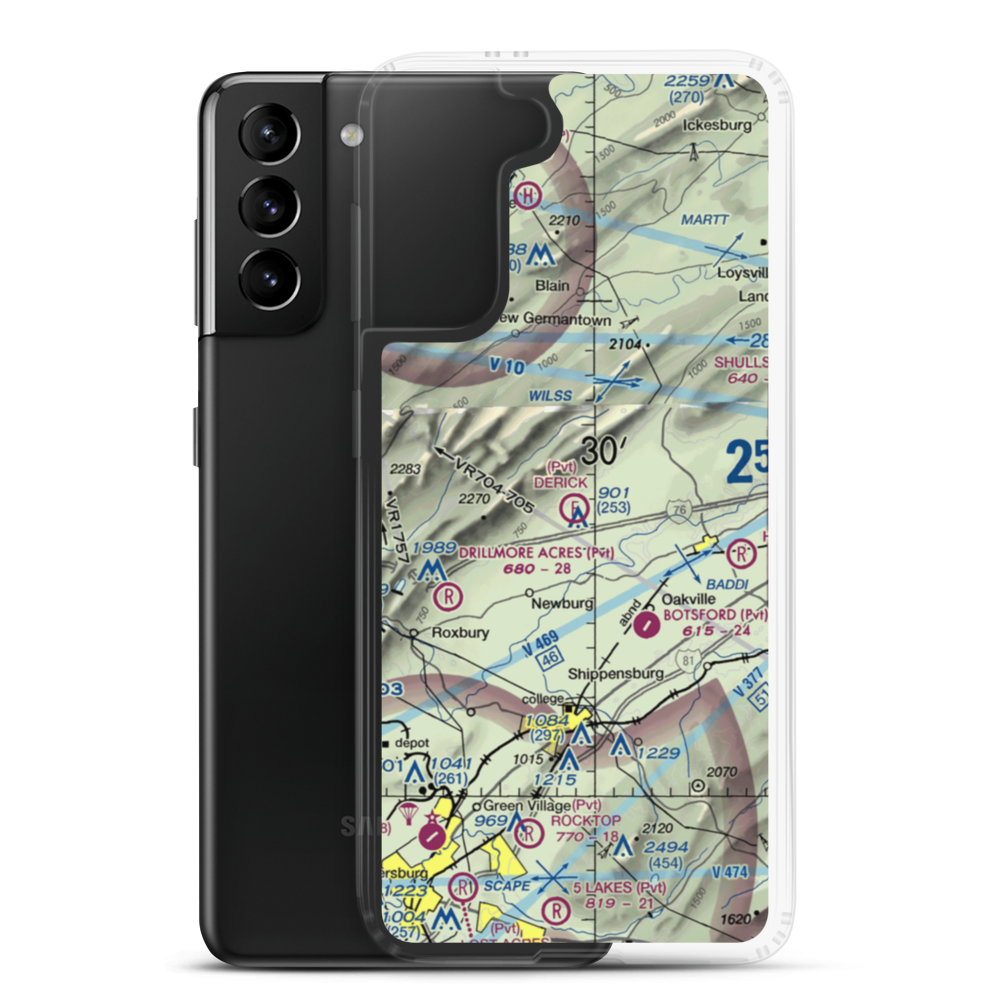 Derick Ultralight Flightpark (PA07) VFR Sectional Samsung Case Samsung Galaxy S21 Plus model shown