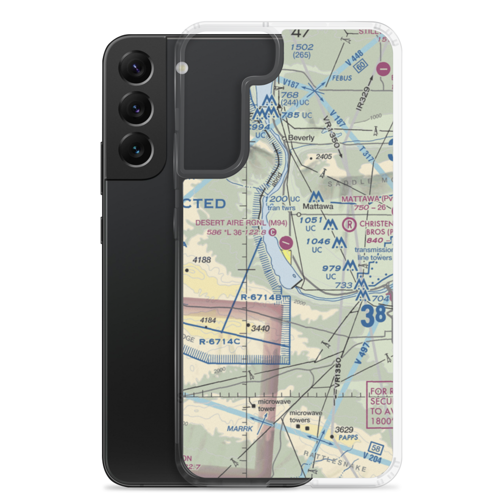Desert Aire Regional Airport (M94) VFR Sectional Samsung Case Samsung Galaxy S22 Plus model shown