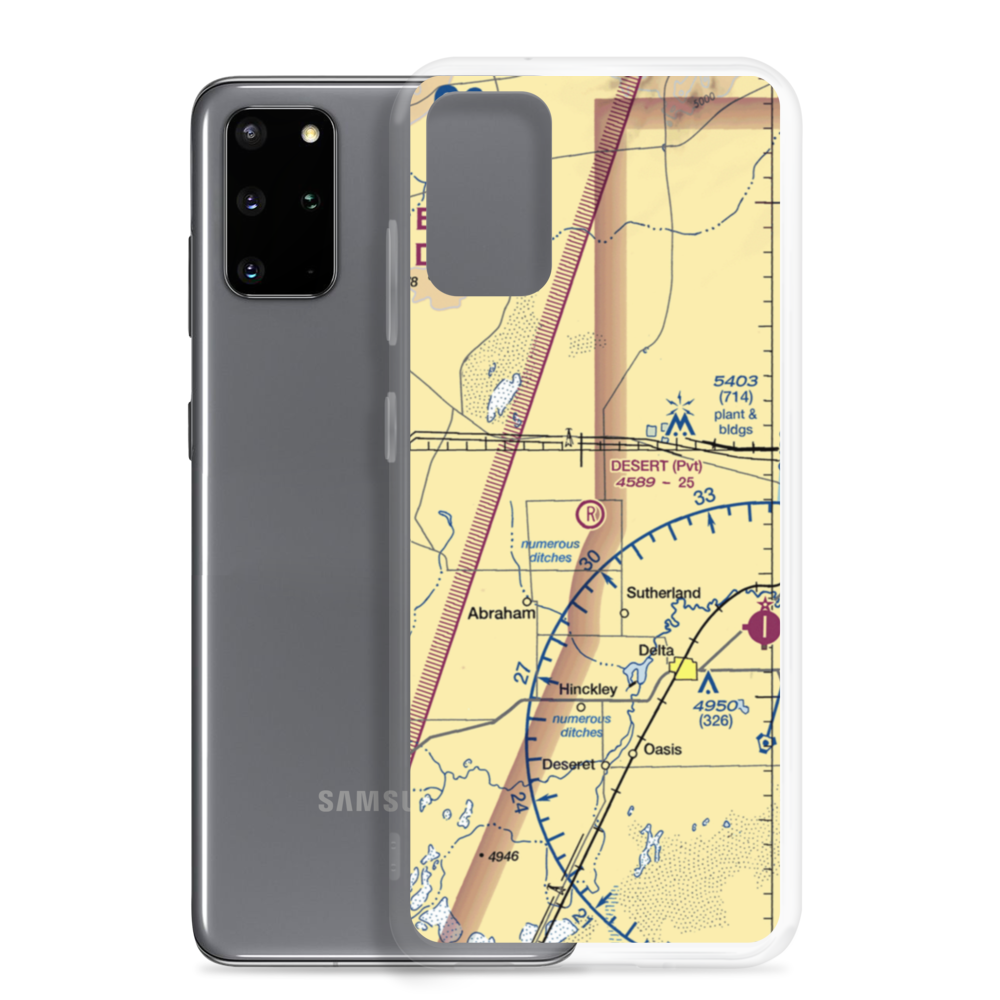 Desert Aviation Airport (UT49) VFR Sectional Samsung Case Samsung Galaxy S20 Plus model shown