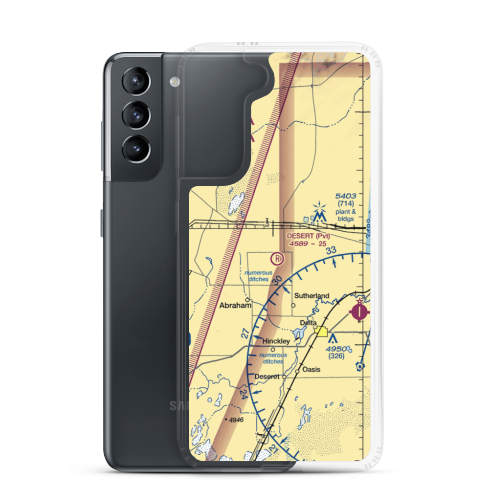 Desert Aviation Airport (UT49) VFR Sectional Samsung Case Samsung Galaxy S21 model shown