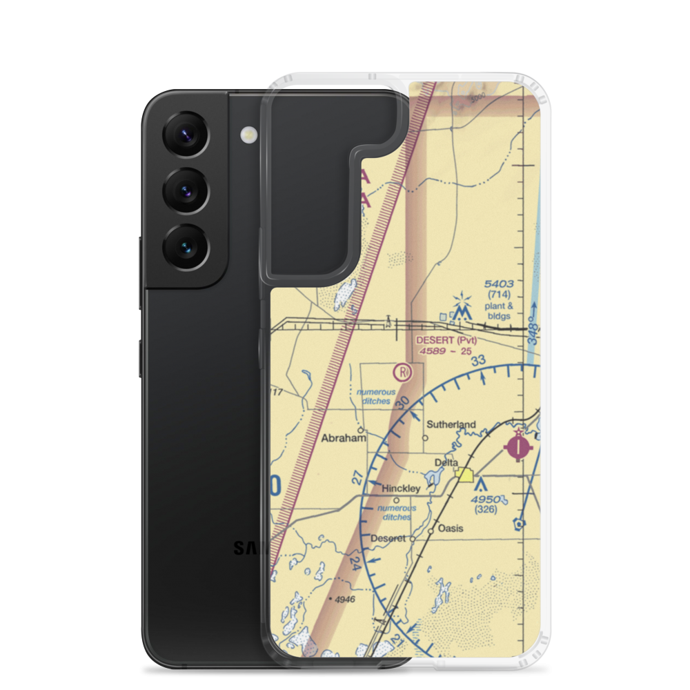 Desert Aviation Airport (UT49) VFR Sectional Samsung Case Samsung Galaxy S22 model shown