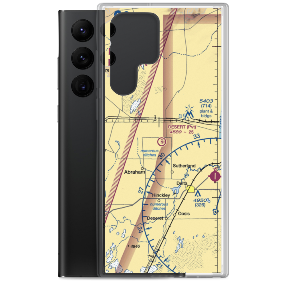 Desert Aviation Airport (UT49) VFR Sectional Samsung Case Samsung Galaxy S22 Ultra model shown