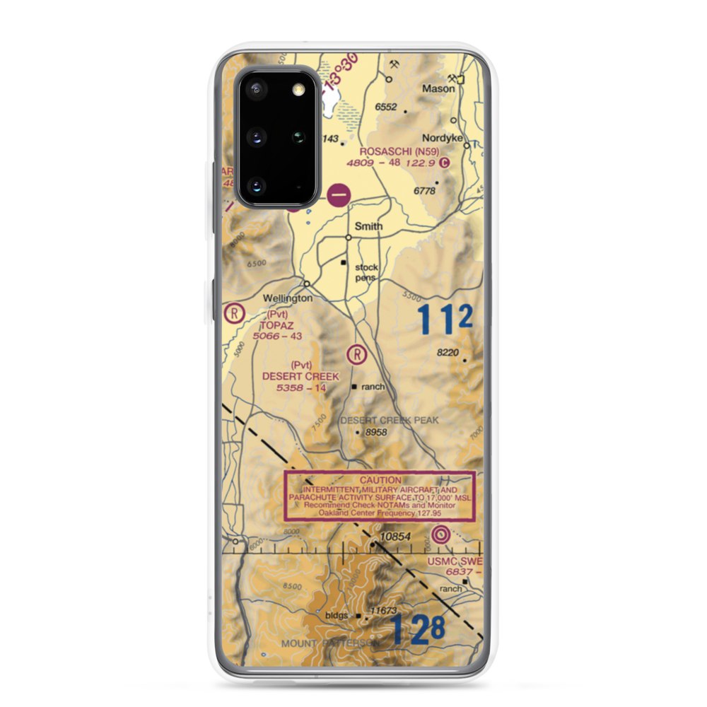 Desert Creek Airport (NV97) VFR Sectional Samsung Case Samsung Galaxy S20 Plus model shown