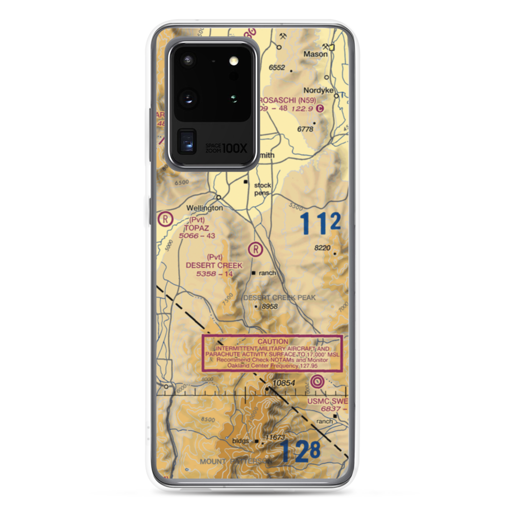 Desert Creek Airport (NV97) VFR Sectional Samsung Case Samsung Galaxy S20 Ultra model shown