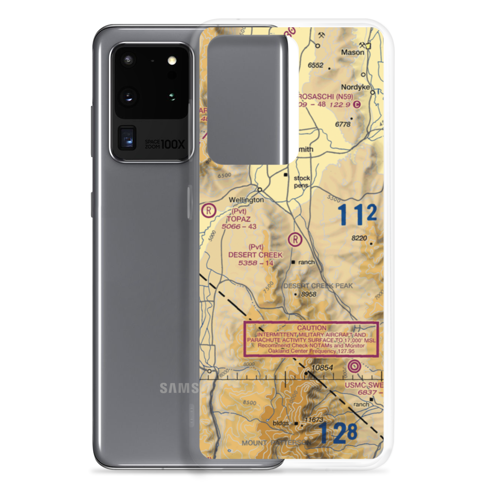 Desert Creek Airport (NV97) VFR Sectional Samsung Case Samsung Galaxy S20 Ultra model shown