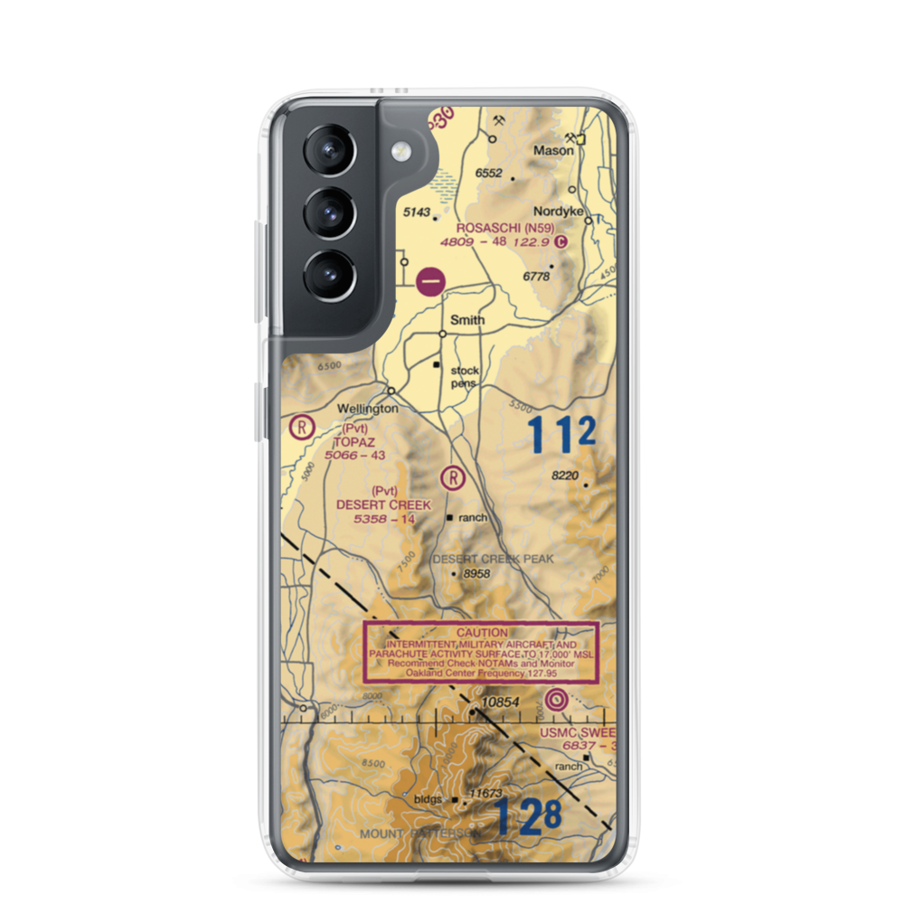 Desert Creek Airport (NV97) VFR Sectional Samsung Case Samsung Galaxy S21 model shown