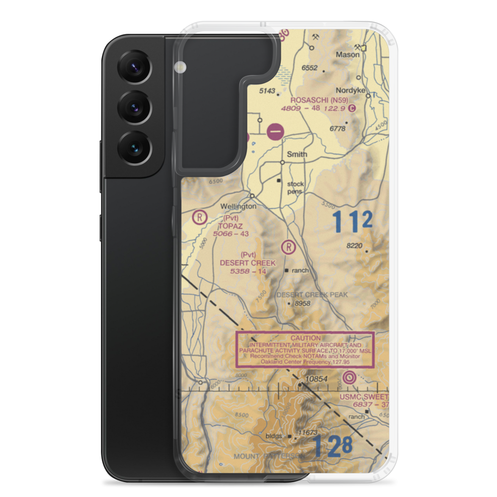 Desert Creek Airport (NV97) VFR Sectional Samsung Case Samsung Galaxy S22 Plus model shown