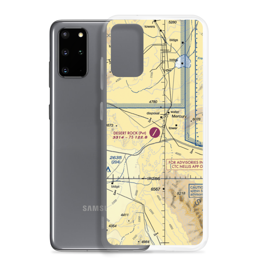 Desert Rock Airport (NV65) VFR Sectional Samsung Case Samsung Galaxy S20 Plus model shown