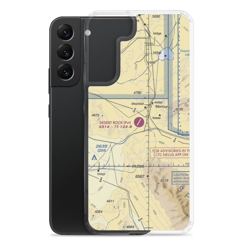 Desert Rock Airport (NV65) VFR Sectional Samsung Case Samsung Galaxy S22 Plus model shown