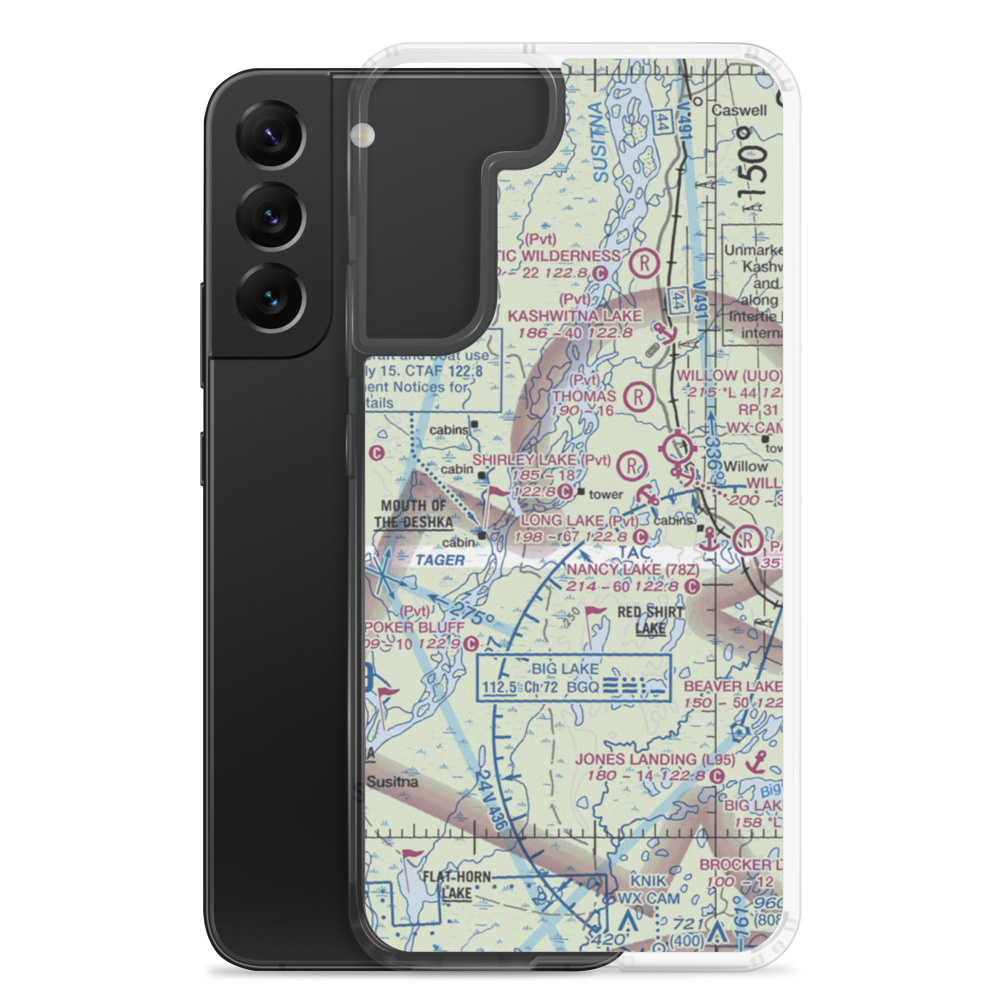 Deshka Landing Airport (3AK1) VFR Sectional Samsung Case Samsung Galaxy S22 Plus model shown