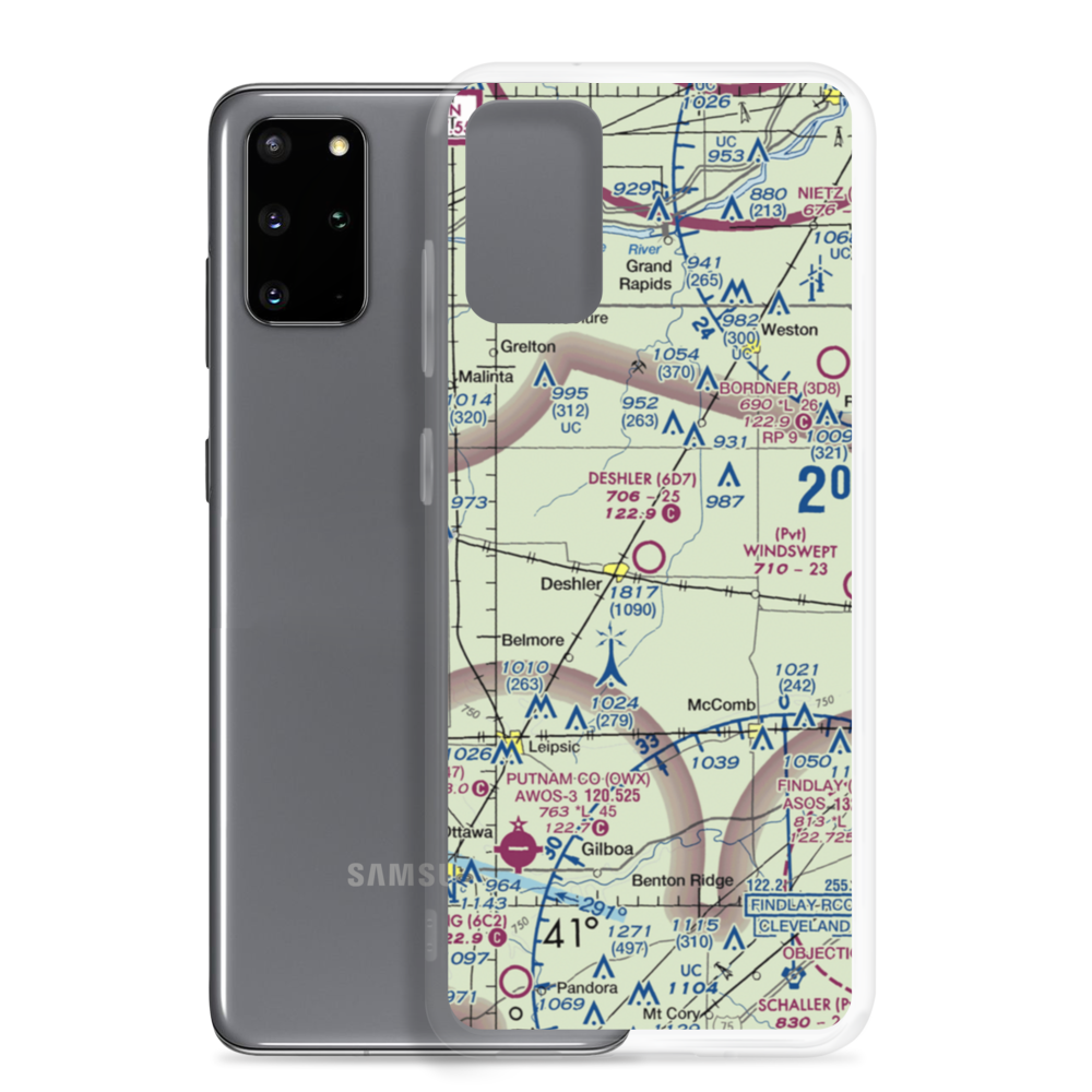 Deshler Municipal Landing Strip (6D7) VFR Sectional Samsung Case Samsung Galaxy S20 Plus model shown