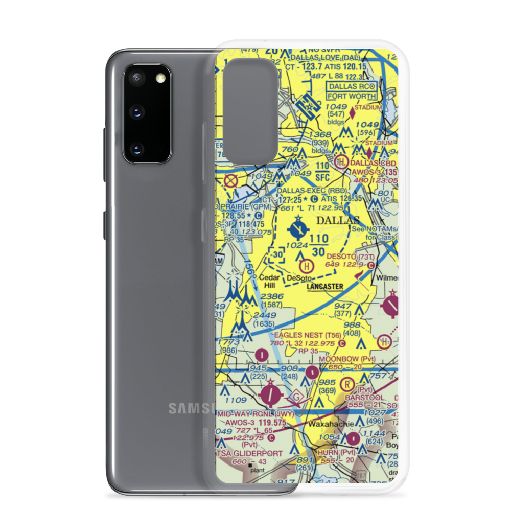 Desoto Heliport (73T) VFR Sectional Samsung Case Samsung Galaxy S20 model shown