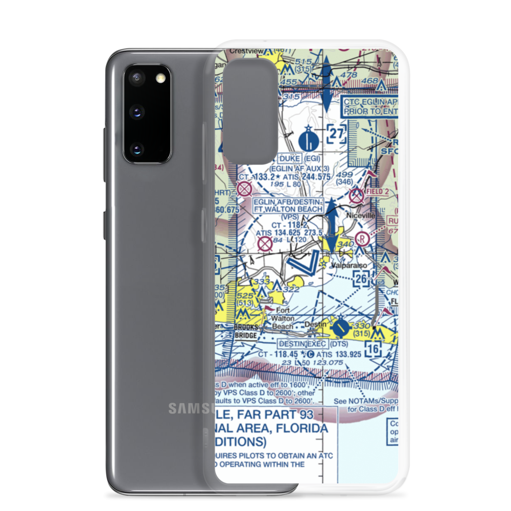 Destin-Ft Walton Beach Airport (VPS) VFR Sectional Samsung Case Samsung Galaxy S20 model shown