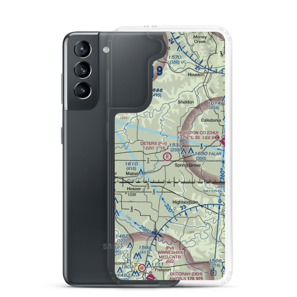 Deters Farms Airport (MY10) VFR Sectional Samsung Case Samsung Galaxy S21 model shown