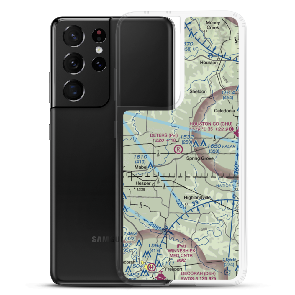 Deters Farms Airport (MY10) VFR Sectional Samsung Case Samsung Galaxy S21 Ultra model shown