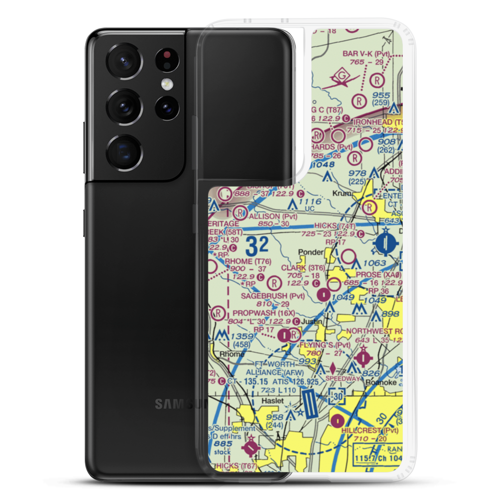 Deussen Field (45TE) VFR Sectional Samsung Case Samsung Galaxy S21 Ultra model shown