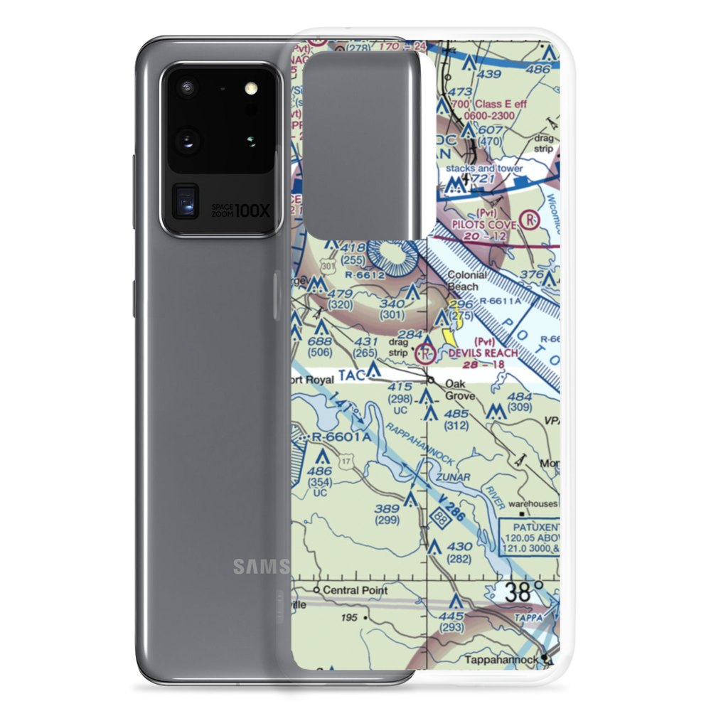 Devil's Reach Landing Airport (11VG) VFR Sectional Samsung Case Samsung Galaxy S20 Ultra model shown