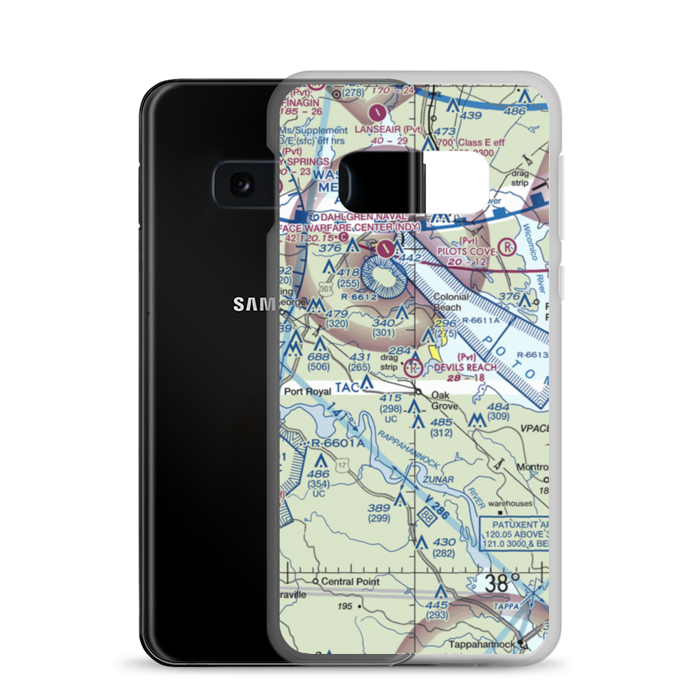 Devil's Reach Landing Airport (11VG) VFR Sectional Samsung Case Samsung Galaxy S10e model shown