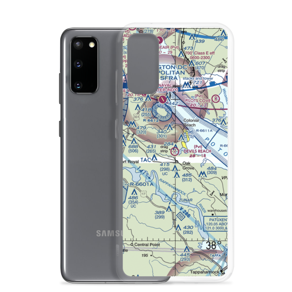 Devil's Reach Landing Airport (11VG) VFR Sectional Samsung Case Samsung Galaxy S20 model shown