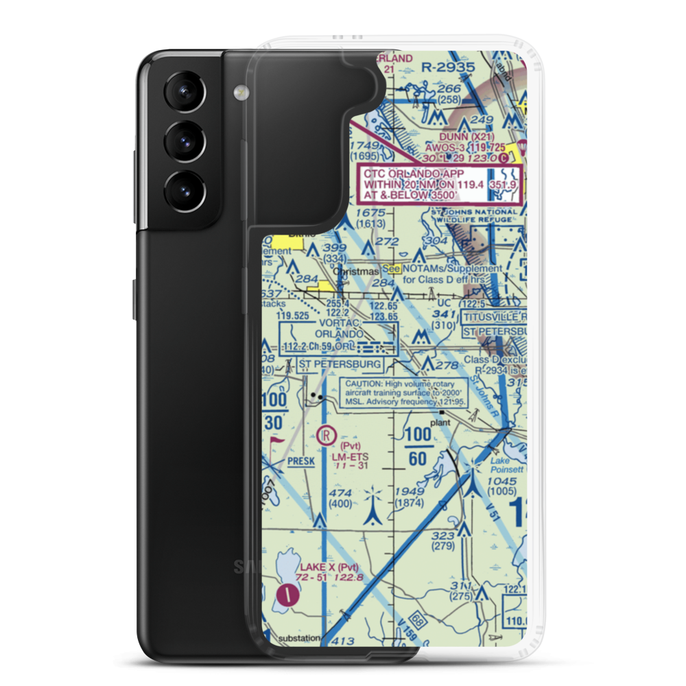 Devils Garden Strip (FA18) VFR Sectional Samsung Case Samsung Galaxy S21 Plus model shown
