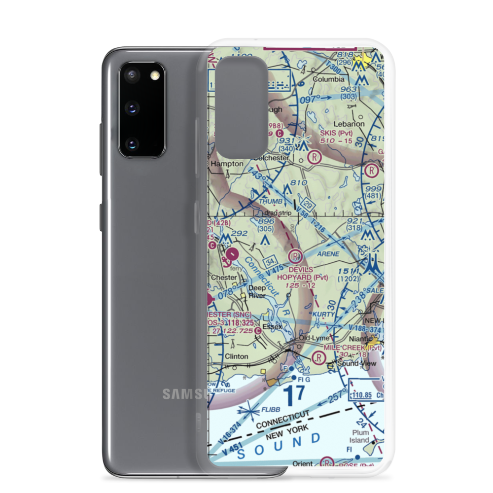 Devils Hopyard Field (CT11) VFR Sectional Samsung Case Samsung Galaxy S20 model shown