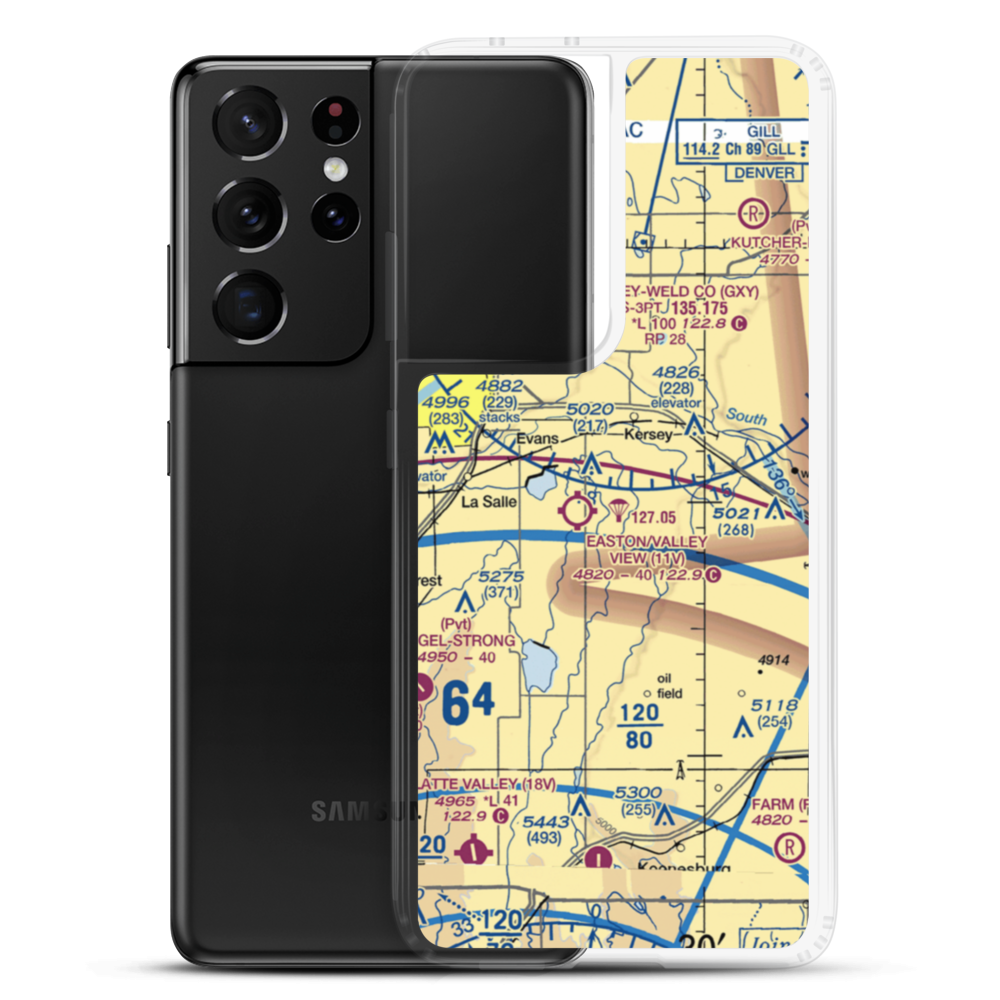 Devoe Airport (9CO7) VFR Sectional Samsung Case Samsung Galaxy S21 Ultra model shown