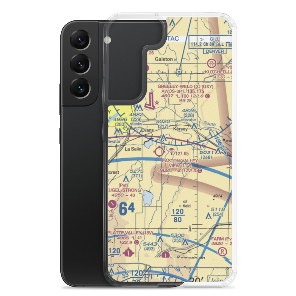 Devoe Airport (9CO7) VFR Sectional Samsung Case Samsung Galaxy S22 Plus model shown