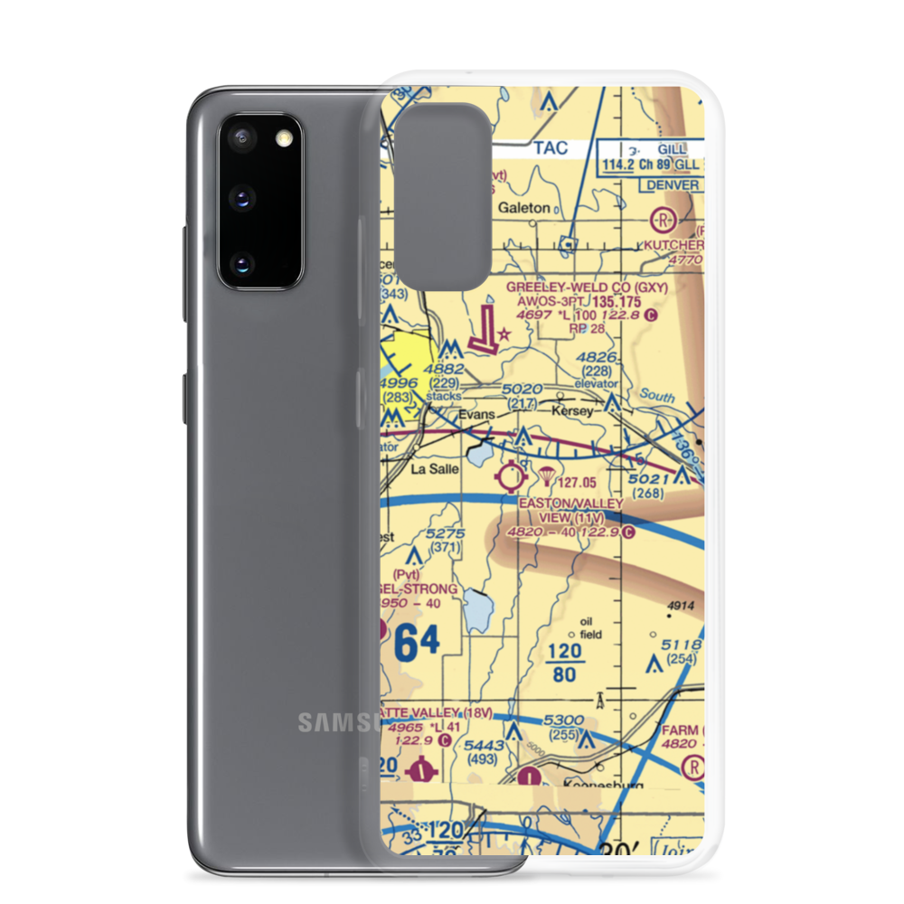 Devoe Airport (9CO7) VFR Sectional Samsung Case Samsung Galaxy S20 model shown