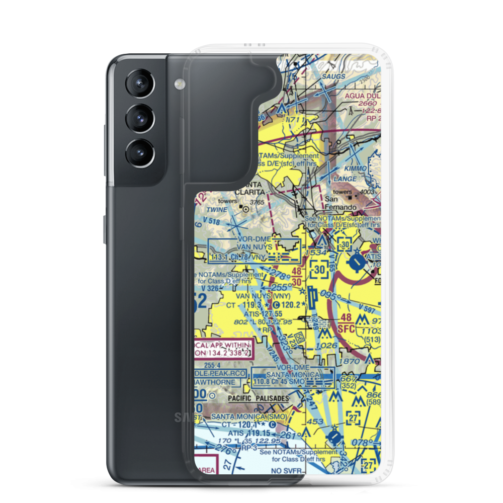 Devonshire Area Heliport (14L) VFR Sectional Samsung Case Samsung Galaxy S21 model shown