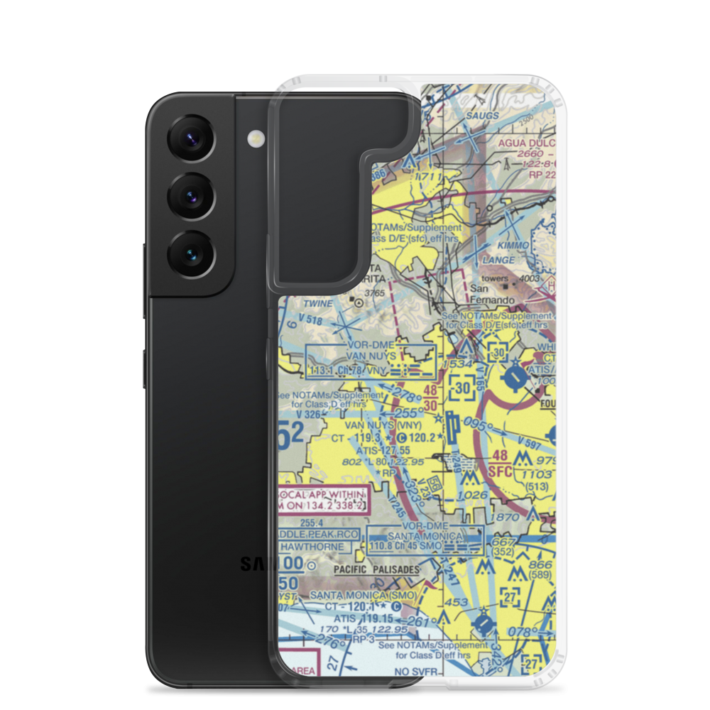 Devonshire Area Heliport (14L) VFR Sectional Samsung Case Samsung Galaxy S22 model shown
