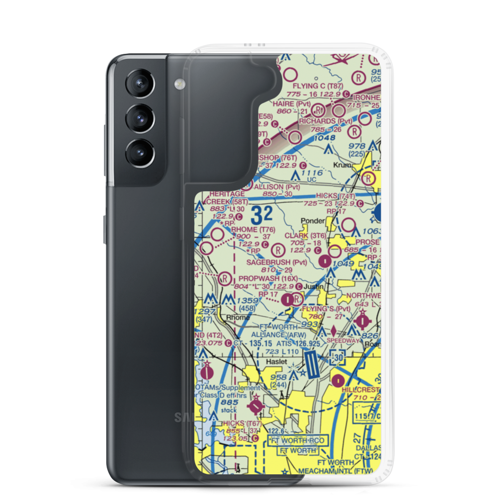Dew Drop Airport (05TS) VFR Sectional Samsung Case Samsung Galaxy S21 model shown