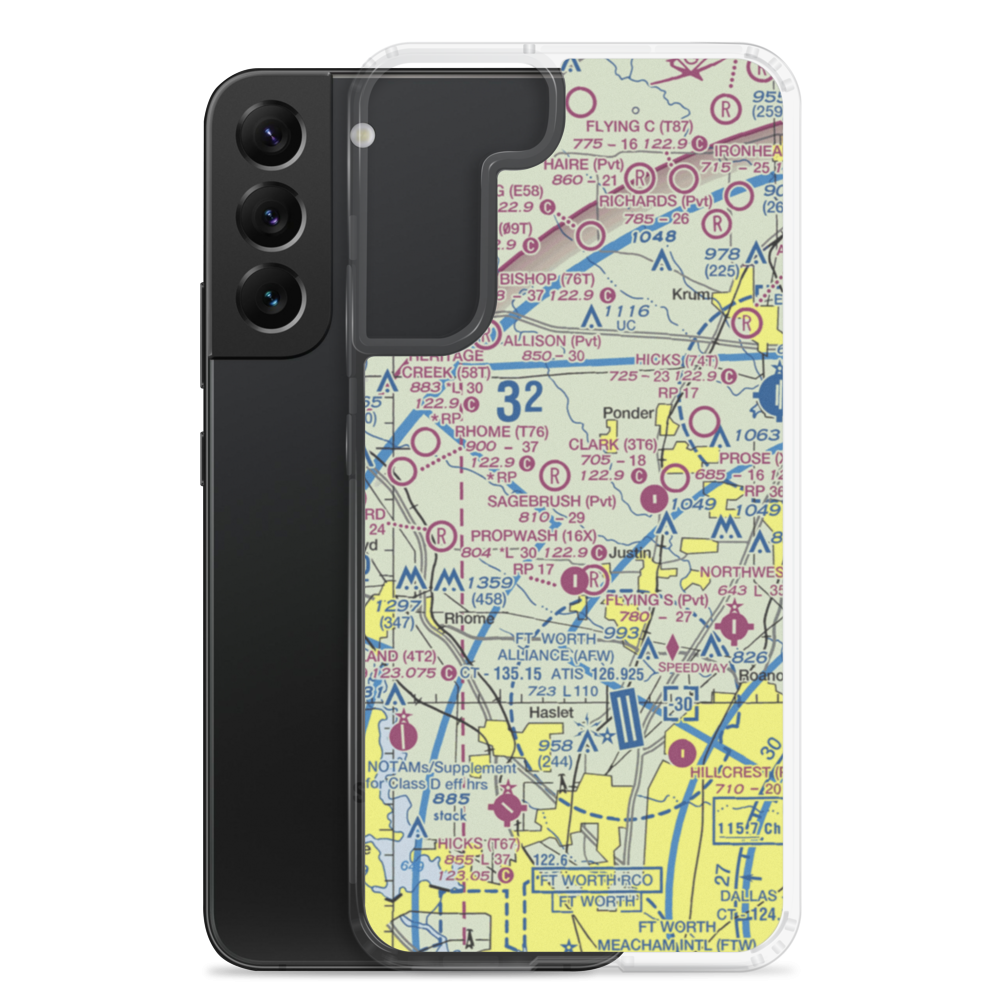 Dew Drop Airport (05TS) VFR Sectional Samsung Case Samsung Galaxy S22 Plus model shown