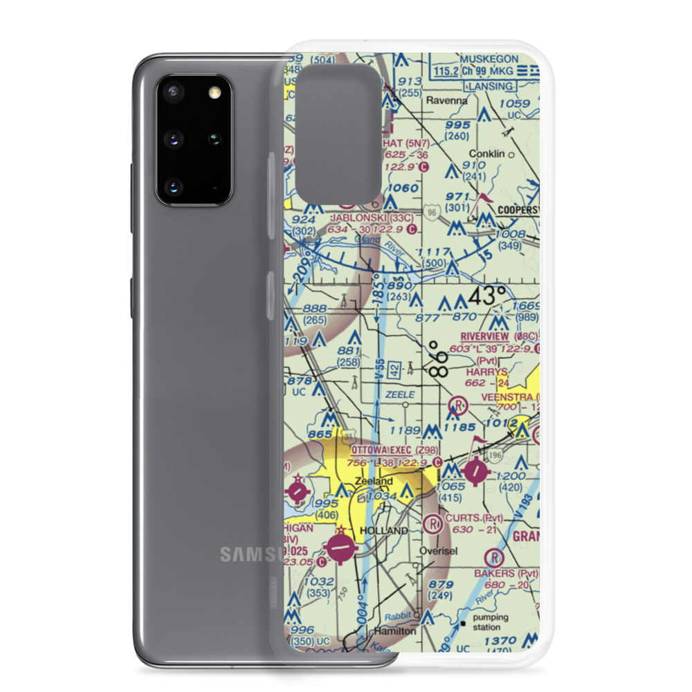Dewind Field (85MI) VFR Sectional Samsung Case Samsung Galaxy S20 Plus model shown