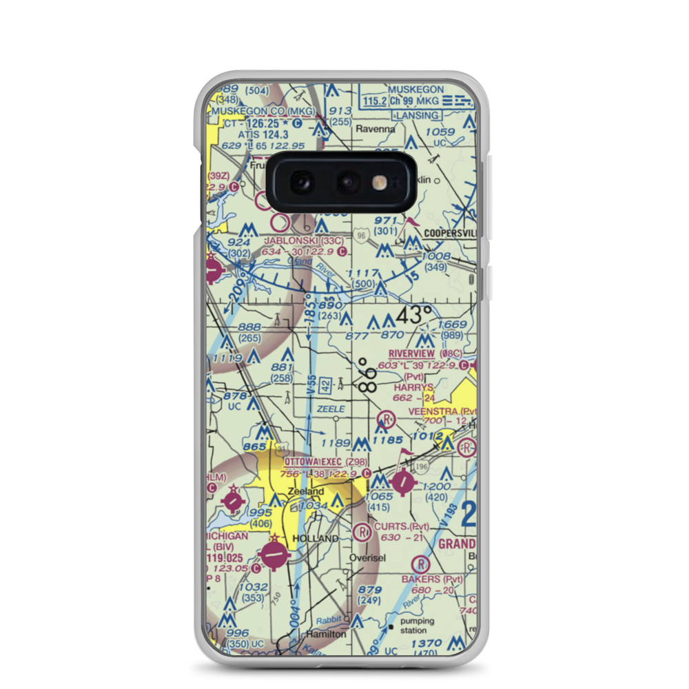 Dewind Field (85MI) VFR Sectional Samsung Case Samsung Galaxy S10e model shown