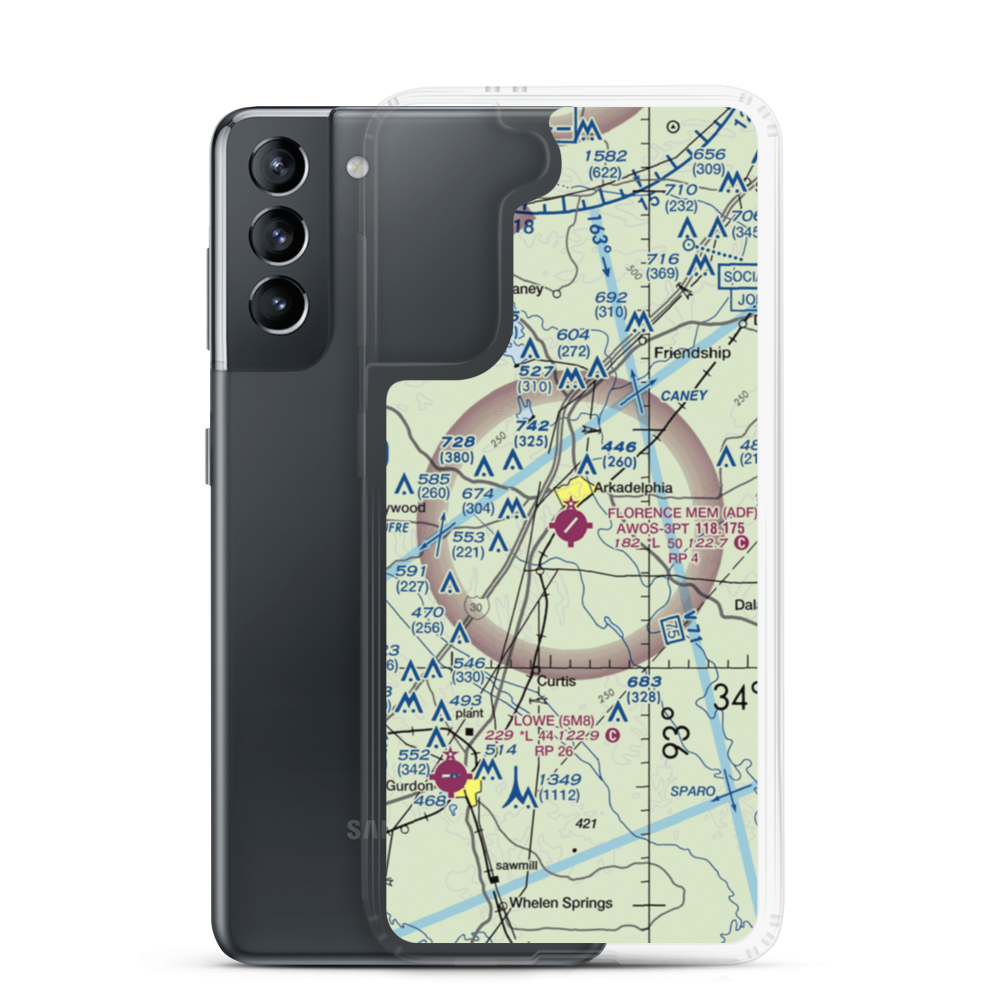 Dexter B Florence Memorial Field (ADF) VFR Sectional Samsung Case Samsung Galaxy S21 model shown