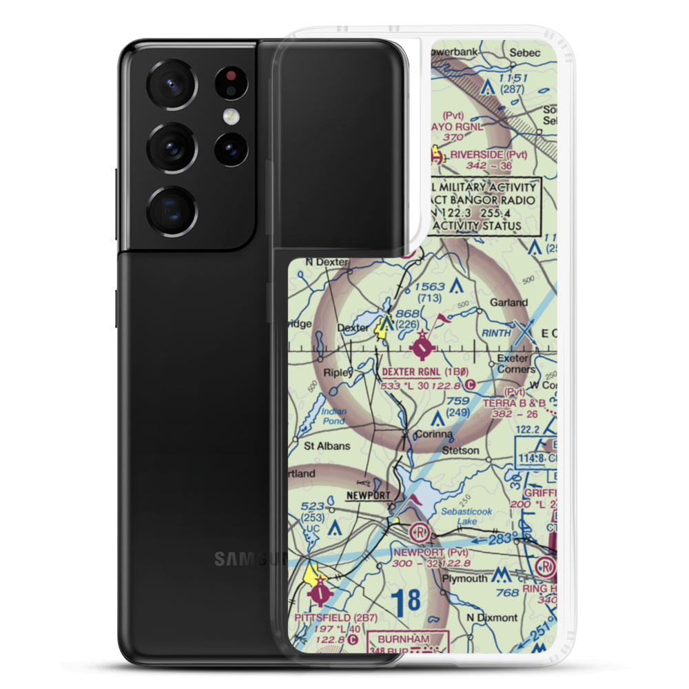 Dexter Regional Airport (1B0) VFR Sectional Samsung Case Samsung Galaxy S21 Ultra model shown