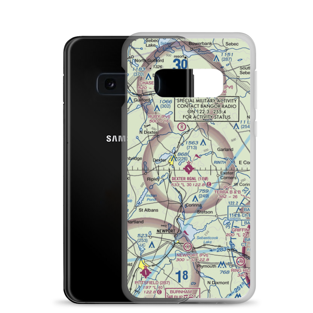 Dexter Regional Airport (1B0) VFR Sectional Samsung Case Samsung Galaxy S10e model shown