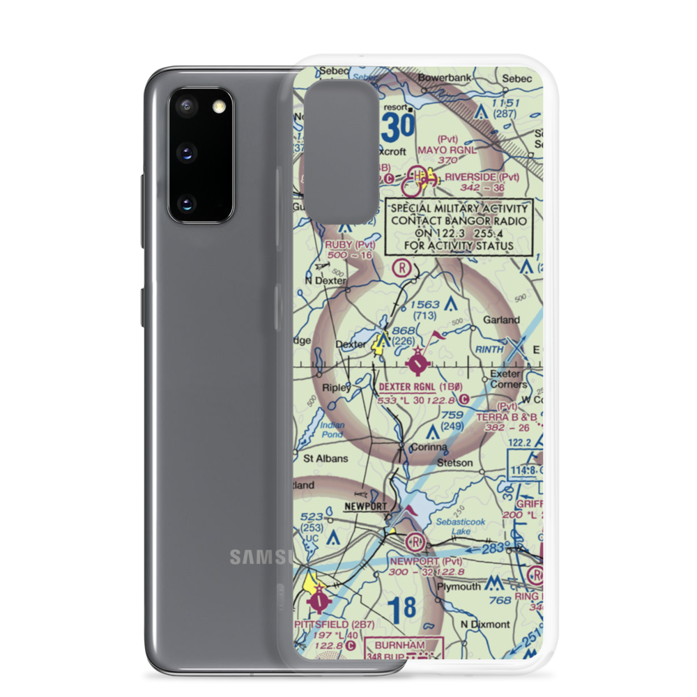 Dexter Regional Airport (1B0) VFR Sectional Samsung Case Samsung Galaxy S20 model shown