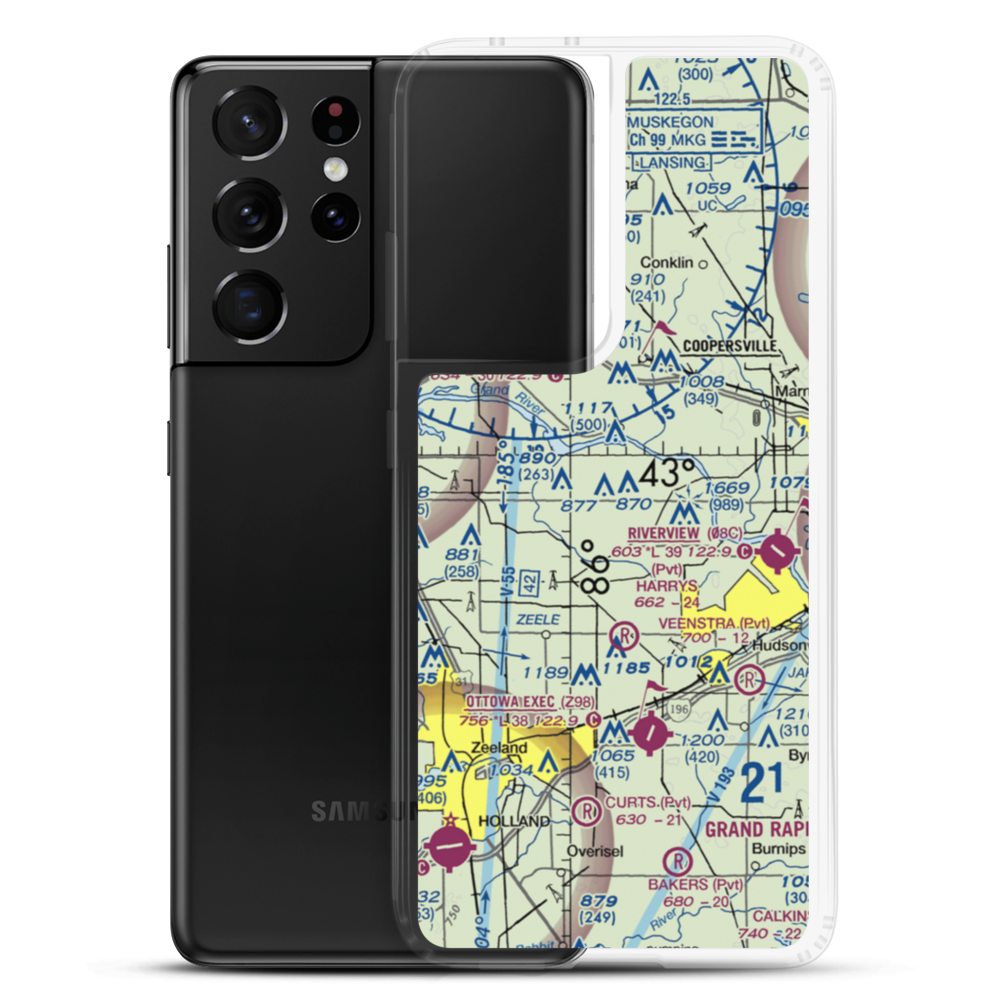 Deyoung Airport (6MI2) VFR Sectional Samsung Case Samsung Galaxy S21 Ultra model shown