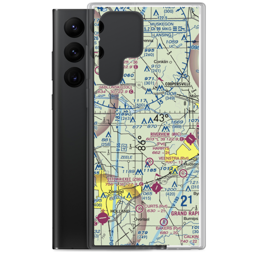 Deyoung Airport (6MI2) VFR Sectional Samsung Case Samsung Galaxy S22 Ultra model shown