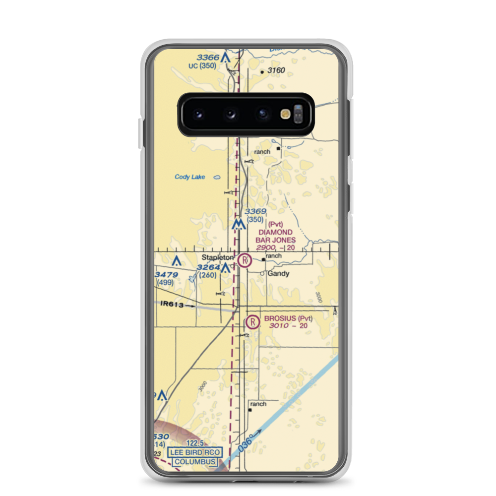 Diamond Bar Jones Airport (5NE3) VFR Sectional Samsung Case Samsung Galaxy S10 model shown