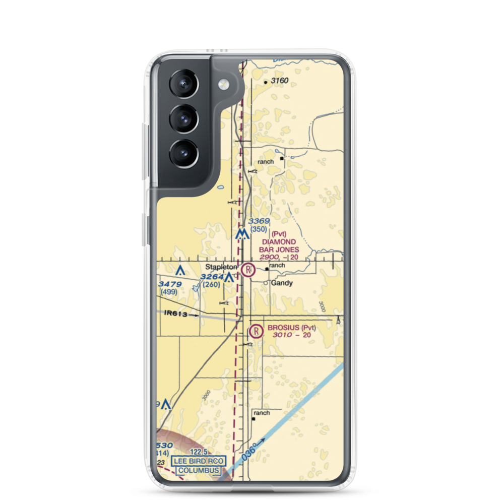 Diamond Bar Jones Airport (5NE3) VFR Sectional Samsung Case Samsung Galaxy S21 model shown