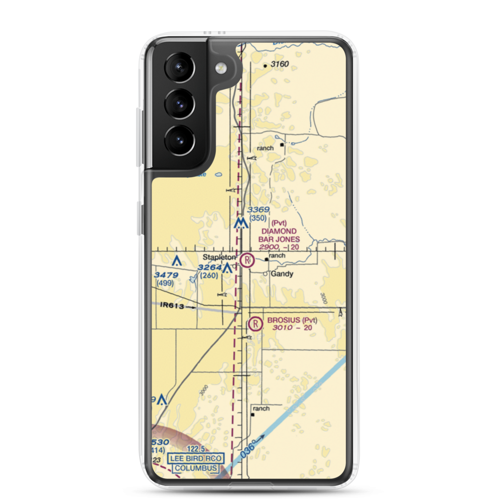 Diamond Bar Jones Airport (5NE3) VFR Sectional Samsung Case Samsung Galaxy S21 Plus model shown