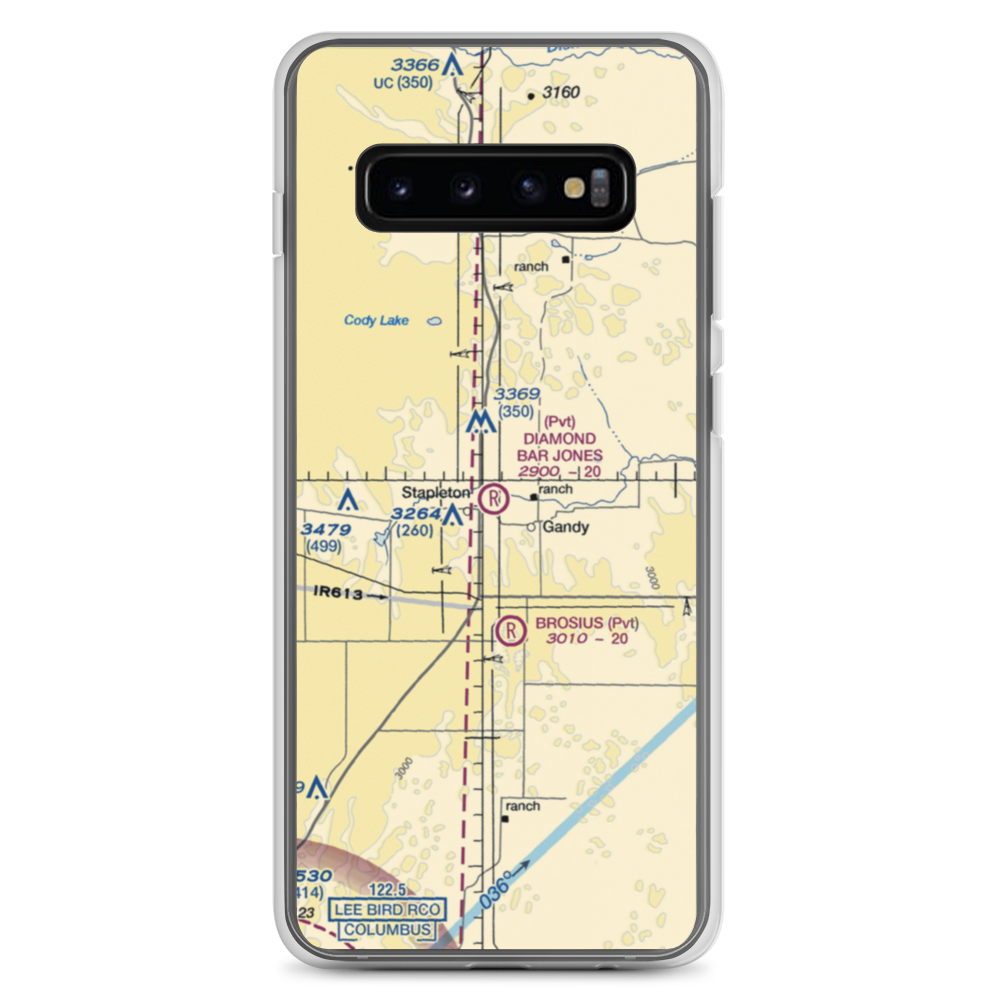 Diamond Bar Jones Airport (5NE3) VFR Sectional Samsung Case Samsung Galaxy S10+ model shown