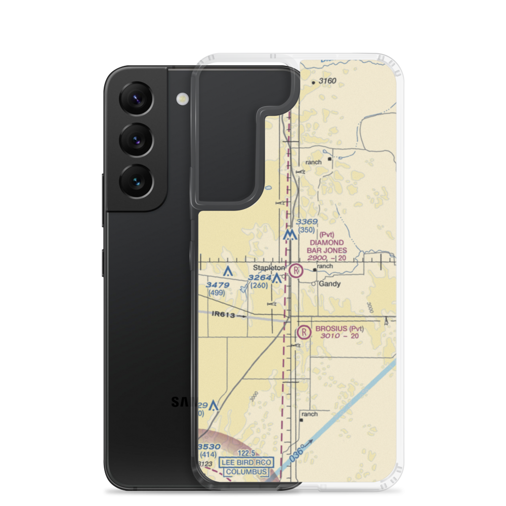 Diamond Bar Jones Airport (5NE3) VFR Sectional Samsung Case Samsung Galaxy S22 model shown