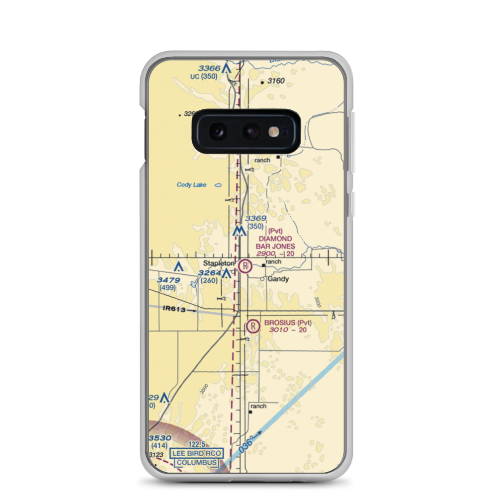 Diamond Bar Jones Airport (5NE3) VFR Sectional Samsung Case Samsung Galaxy S10e model shown