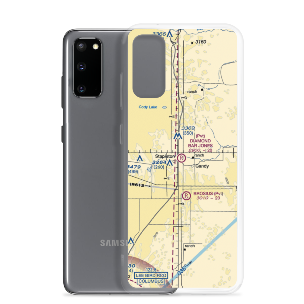 Diamond Bar Jones Airport (5NE3) VFR Sectional Samsung Case Samsung Galaxy S20 model shown