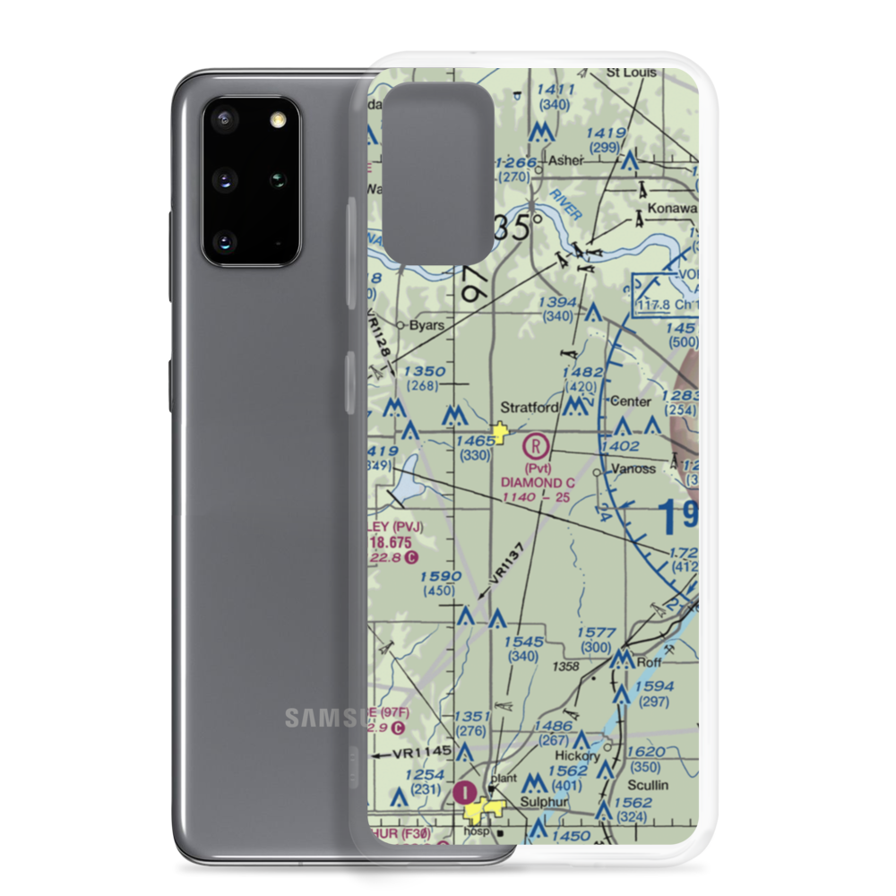 Diamond C Ranch Airport (9OK5) VFR Sectional Samsung Case Samsung Galaxy S20 Plus model shown